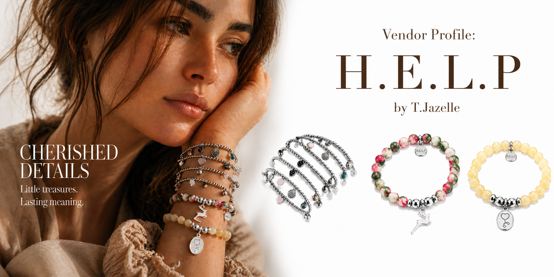 H.E.L.P. by T.Jazelle Vendor Profile: Cherished Details. Little treasures. Lasting meaning.