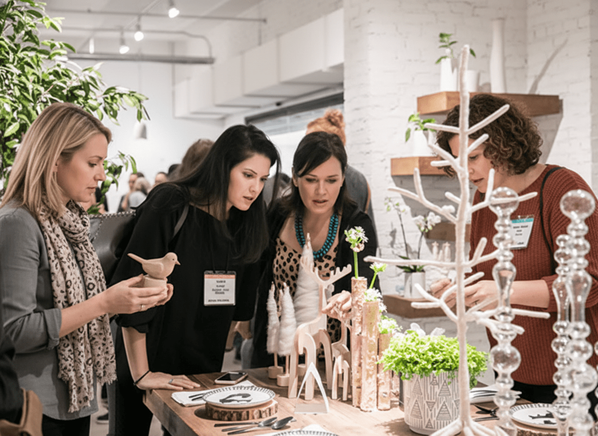 Retailers at a gift market